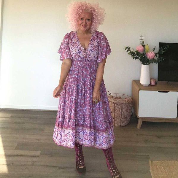 Kerry King Gee Wears Mizzrealtygroup's Mumbi Pink Nicki Midi